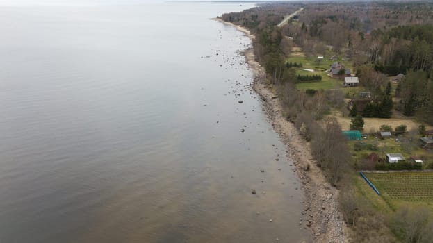 Roja Latvia Baltic Sea Seaside Aerial drone top view