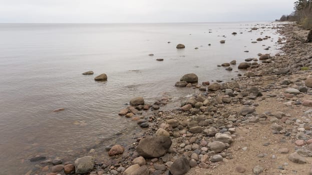 Roja Latvia Baltic Sea Seaside Aerial drone top view