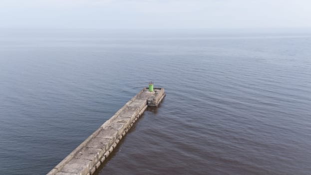 Harbor Roja Latvia Aerial view of countryside drone top view