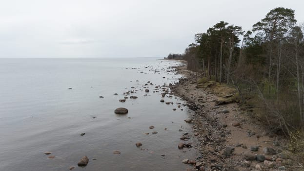 Roja Latvia Baltic Sea Seaside Aerial drone top view