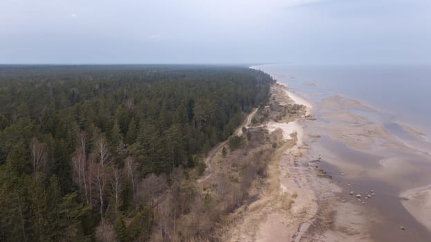 Roja Latvia Baltic Sea Seaside Aerial drone top view