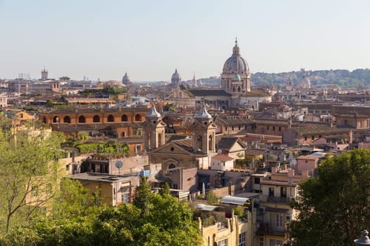 Skyline of Rome, Italy. Rome architecture and landmark. Rome cityscape
