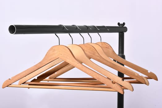 Clothes hanger isolated over white background