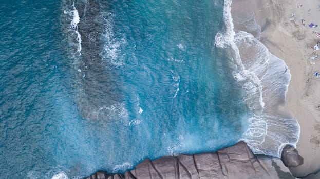 Aerial view of Tenerife island Canary Spain Atlantic ocean drone top view