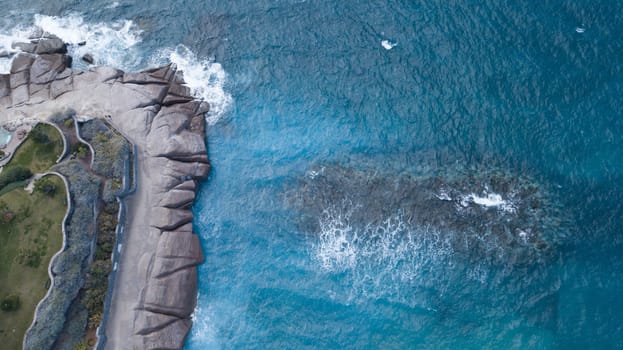 Aerial view of Tenerife island Canary Spain Atlantic ocean drone top view