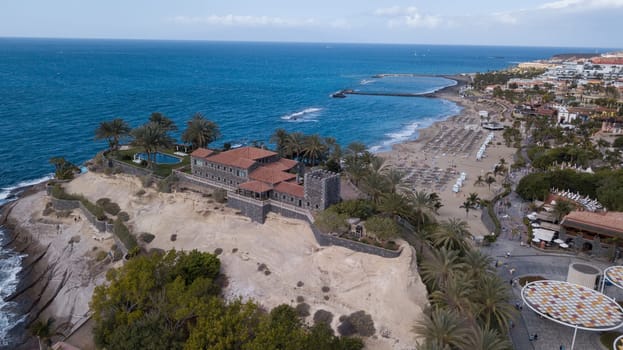 Aerial view of Tenerife island Canary Spain Atlantic ocean drone top view