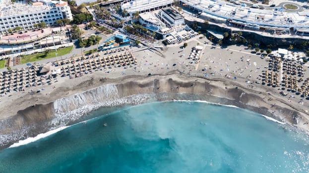 Aerial view of Tenerife island Canary Spain Atlantic ocean drone top view