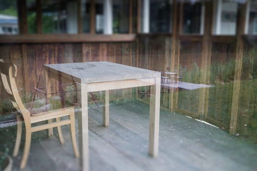 Lonely seat in minimal style room, stock photo