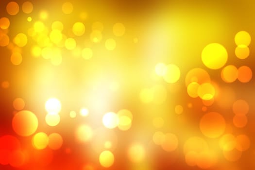 Abstract light golden festive bokeh background with glitter sparkle blurred circles, Christmas lights.