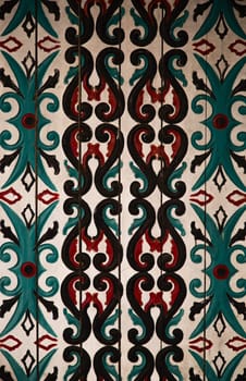 Dayak traditional pattern, Kalimantan, Indonesia.