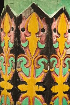 Dayak traditional wood carving, Kalimantan, Indonesia.