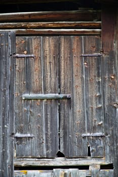 Traditional farm door in Lechtal, Austria.