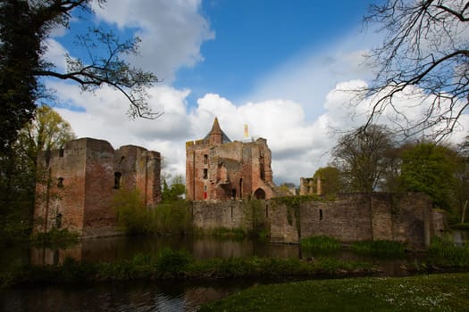 Ruin of Brederode castle in Santpoort, the Netherlands.