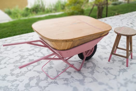 Lonely seat in the garden, stock photo