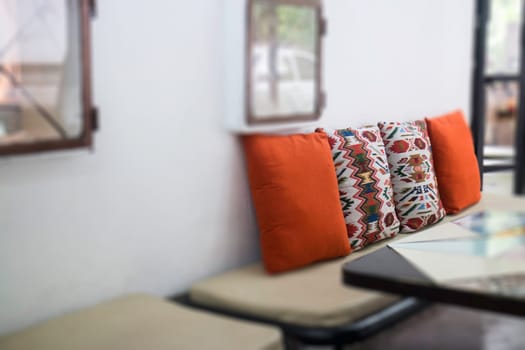 Indy interior design in street cafe, stock photo