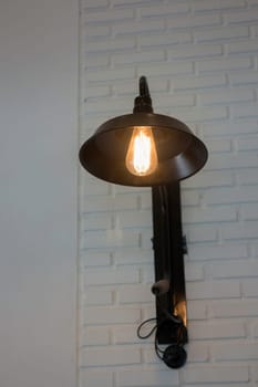 Vintage styled of wall light lamp, stock photo