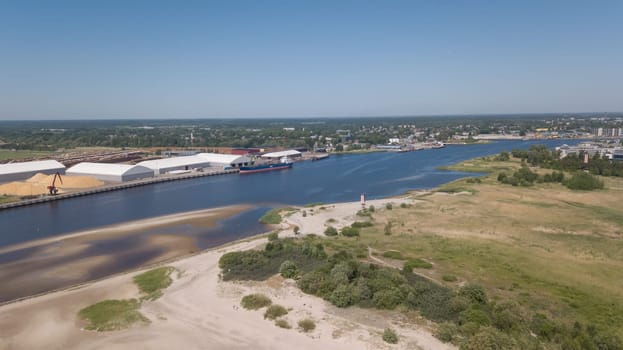 Parnu Estonia  Baltic Sea Seaside Aerial drone top view