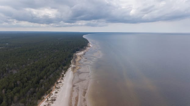 Roja Latvia Baltic Sea Seaside Aerial drone top view