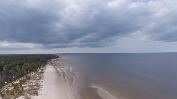 Roja Latvia Baltic Sea Seaside Aerial drone top view