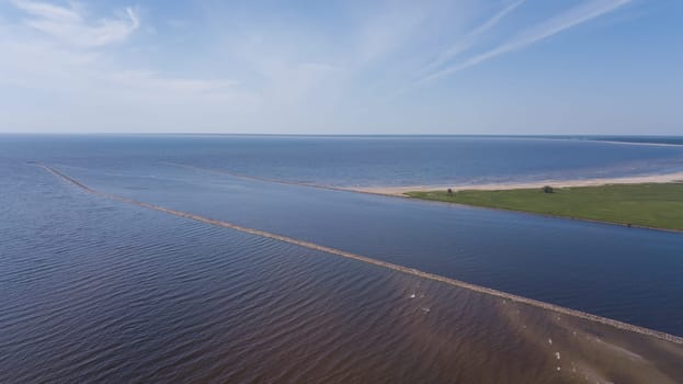 Parnu Estonia  Baltic Sea Seaside Aerial drone top view