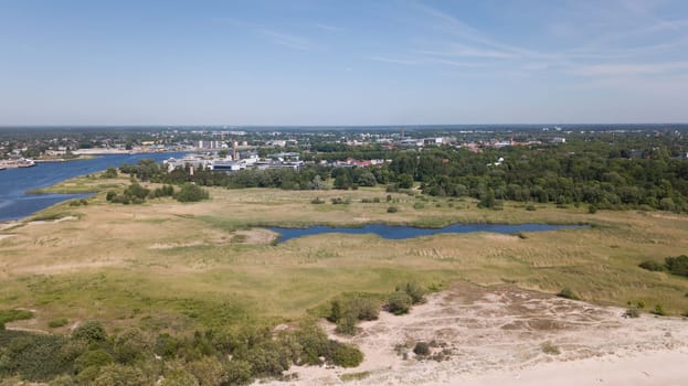 Parnu Estonia  Baltic Sea Seaside Aerial drone top view