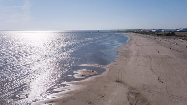 Parnu Estonia  Baltic Sea Seaside Aerial drone top view