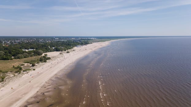 Parnu Estonia  Baltic Sea Seaside Aerial drone top view