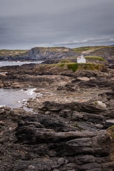 The hermitage of the Virgen del Puerto in Meirás, A Coruna, Galicia, Spain.Temporary on the coast of Galicia.