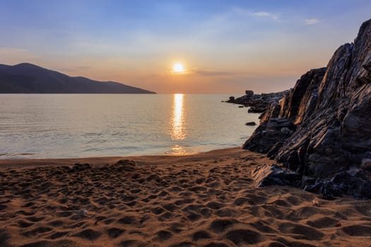 Stratoni at coast of the Chalkidiki peninsula in Northern Greece