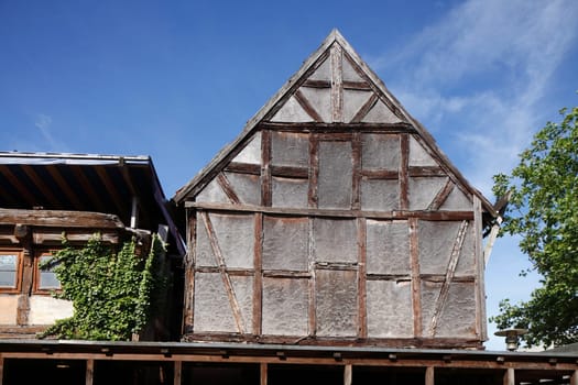 old condemned wooden house