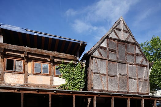 old condemned wooden house