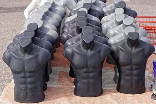 Big collection of men torso mannequin parts