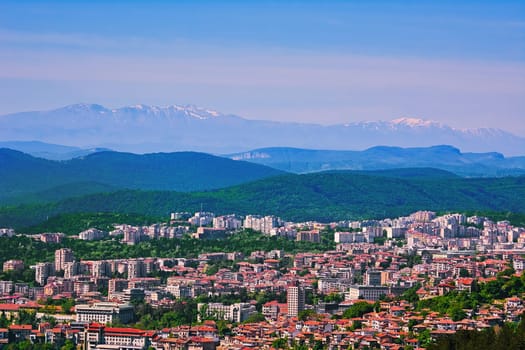 View over the city of Veliko Tarnovo, Bulgaria