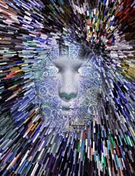 Mythical Face Abstract