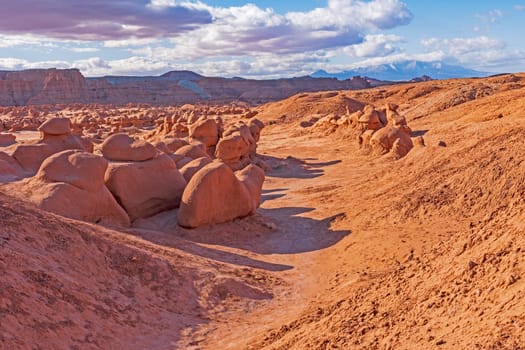 Colorful Morning Shadows in Goblin Valley State Park in Utah