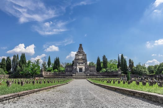 Cemetery of Crespi d'Adda, Capriate San Gervasio, Bergamo, Lombardy / Italy - June 15 2018