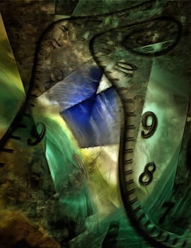 Vivid abstraction. Spiral of time.