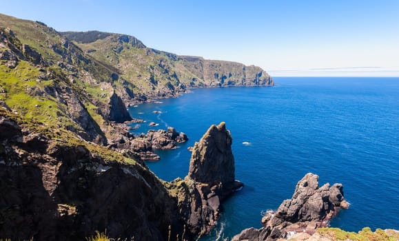Atlantic coastline view. Cape Ortegal Galicia Spain.