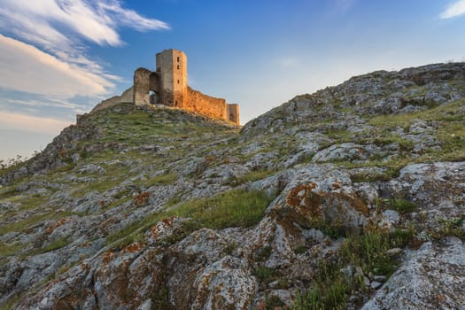 ruins of ancient Enisala royal castle in Dobrogea, Romania