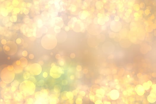 Abstract blurred festive background  for Christmas with bokeh defocused golden lights.