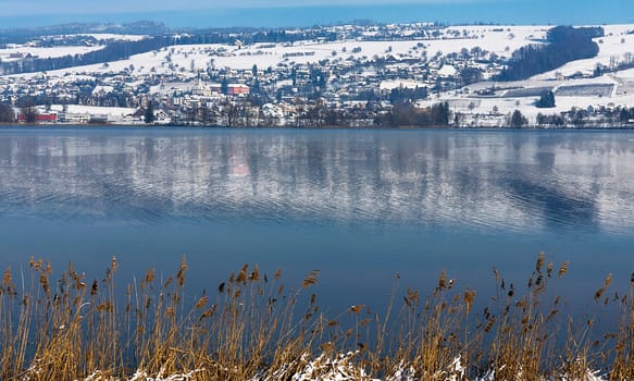 Gelfingen in the winter mirror