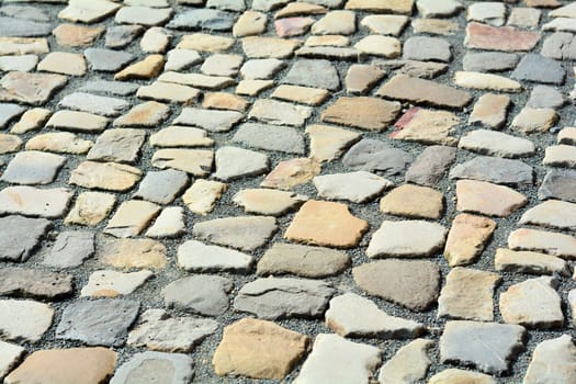 Cobblestones in the old town of Quedlinburg