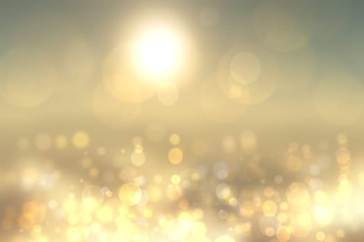 Abstract blurred festive background  for Christmas with bokeh defocused golden lights.
