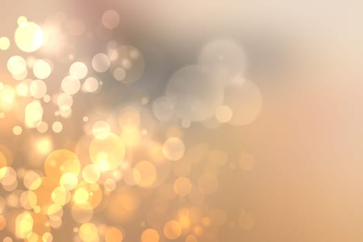 Abstract blurred festive background  for Christmas with bokeh defocused golden lights.
