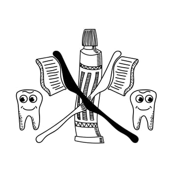 Doodle Medical Icon Isolated on White Background