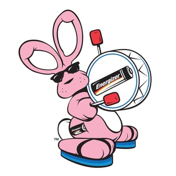 energizer pink bunny battery illustration