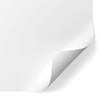 Page corner. 3d illustration isolated on white background