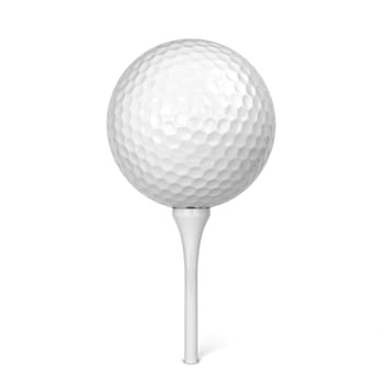 Golf ball. 3d illustration isolated on white background