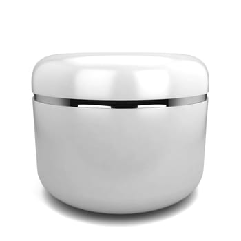 Cosmetic jar. 3d illustration isolated on white background
