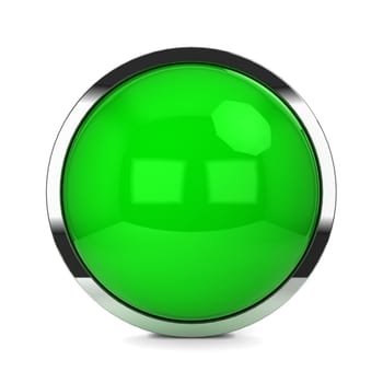 Round button. 3d illustration isolated on white background
